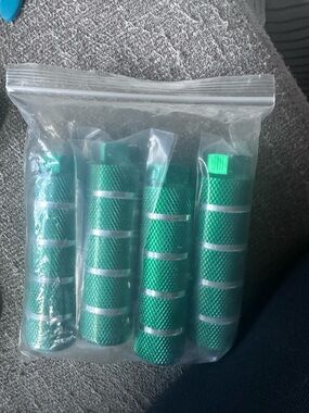 Green Aluminum Bike Peg  Accessory Grips (4-Pack)